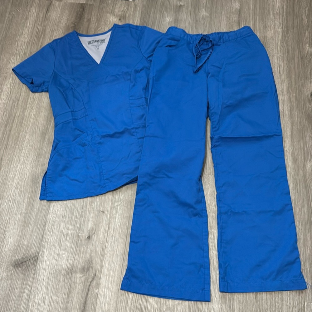 Grey’s anatomytomy scrub set royal blue xs top xsp bottom
